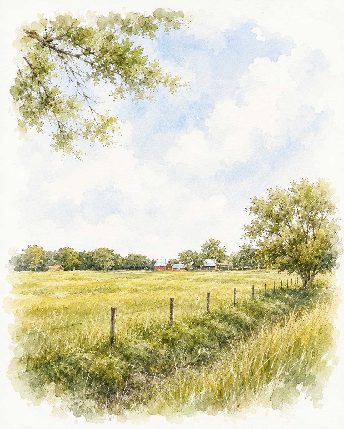 The Foster Place property across an open field